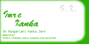 imre kanka business card